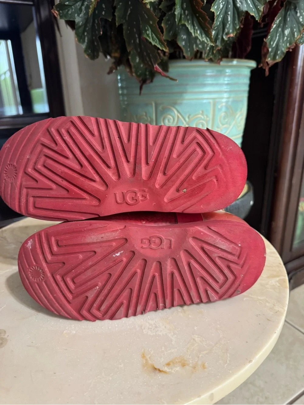 UGG Kids' Red Short Rain & Snow Boots